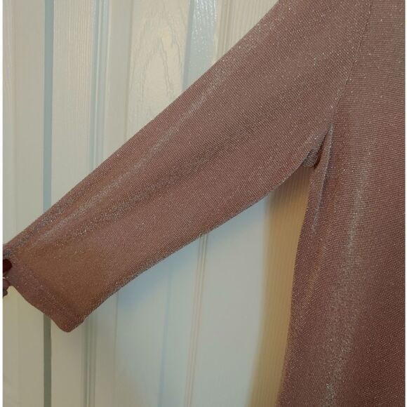 Women's 3/4 Length Sleeves Top with Sparkle Material by Gloria Lance Small EUC - Picture 4 of 5